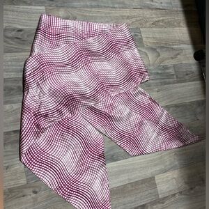 Pink Geo print Silk/Satin scarf